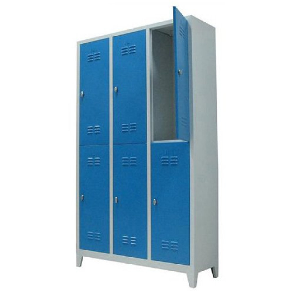Standart Altılı Soyunma Dolabı Mavi