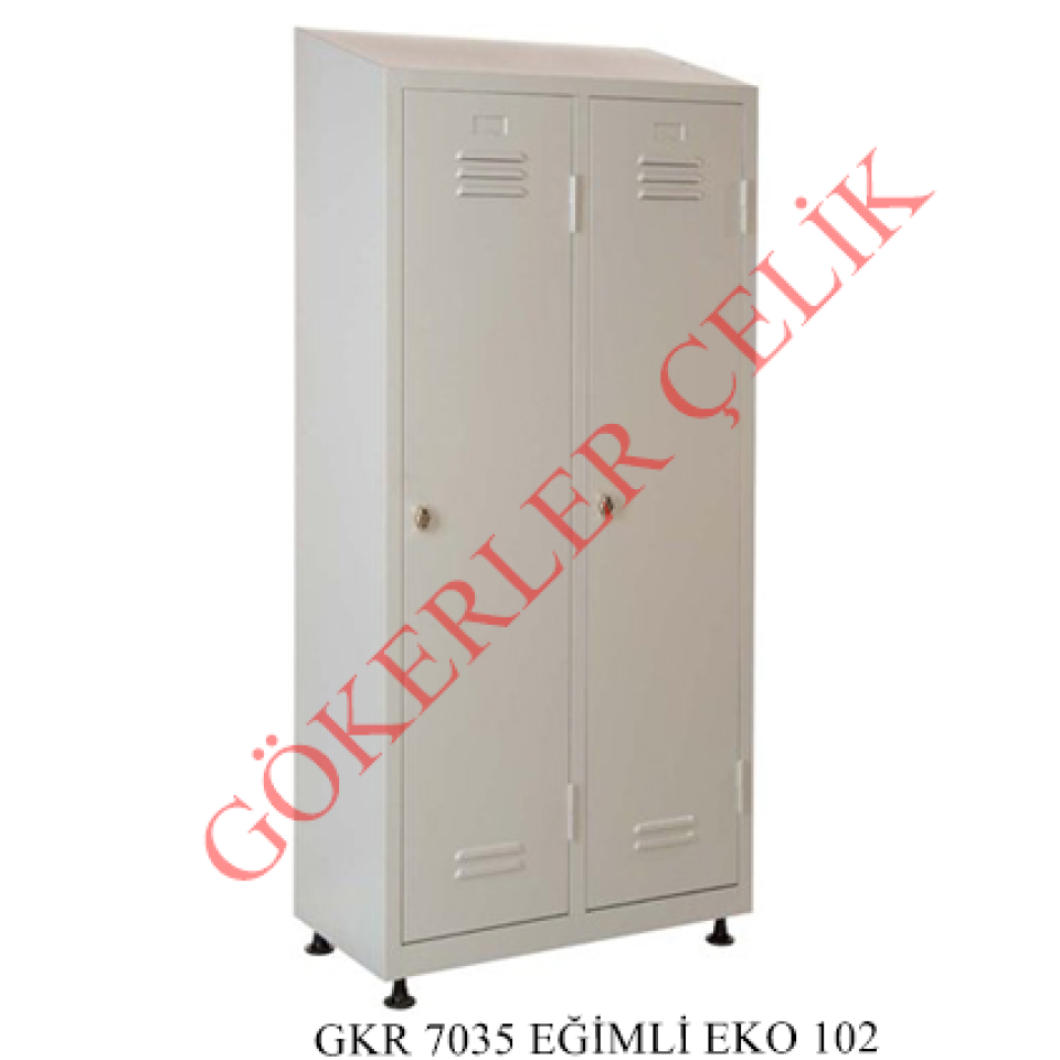 Özel Eğimli Geniş İkili Soyunma Dolabı